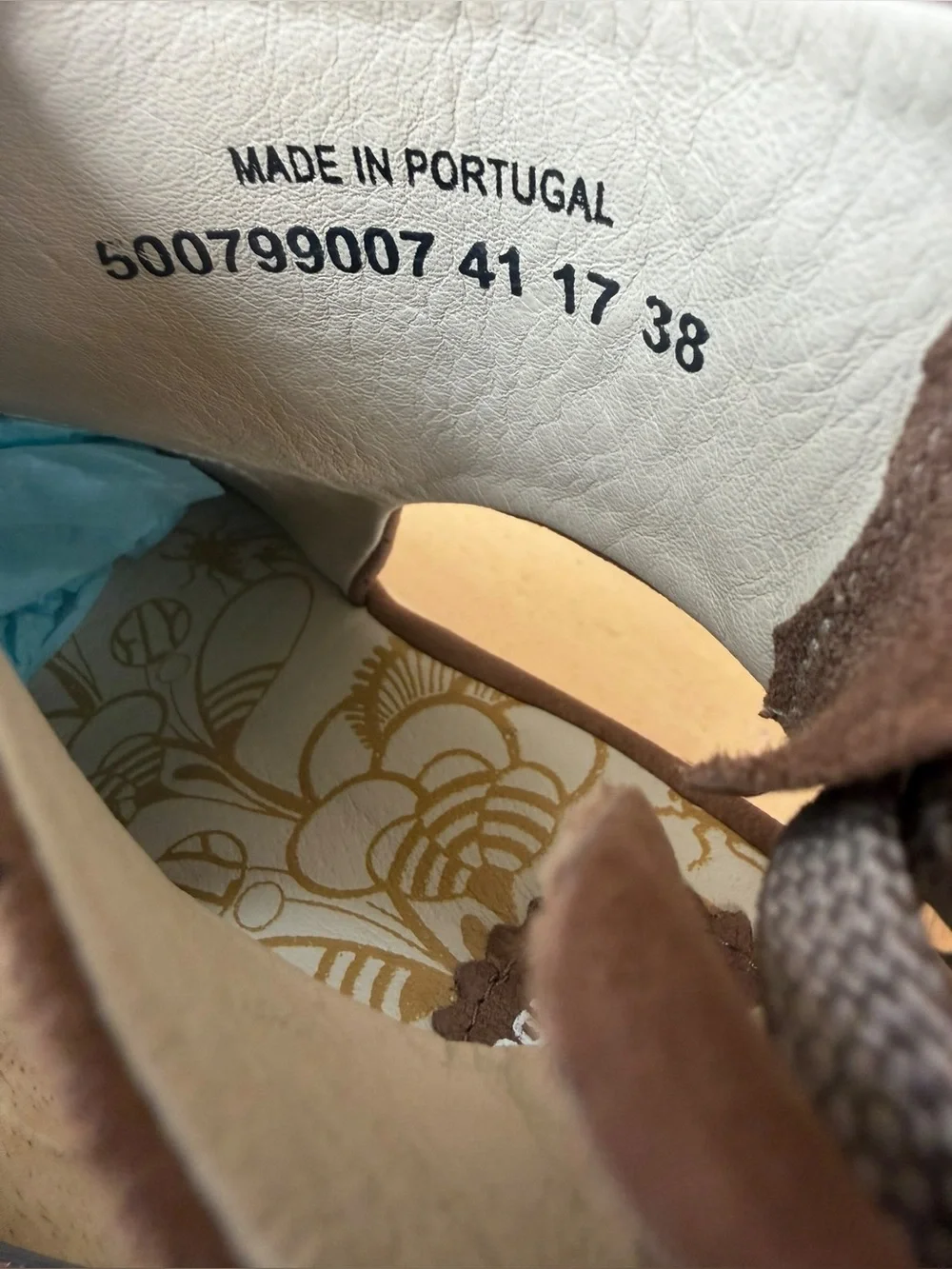 Fly London Tan Brown Perforated Wedge Sandals